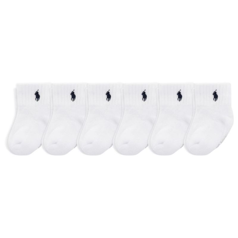 Calcetines Polo Ralph Lauren bebé 18-24 meses pack de 6 blanco y azul marino