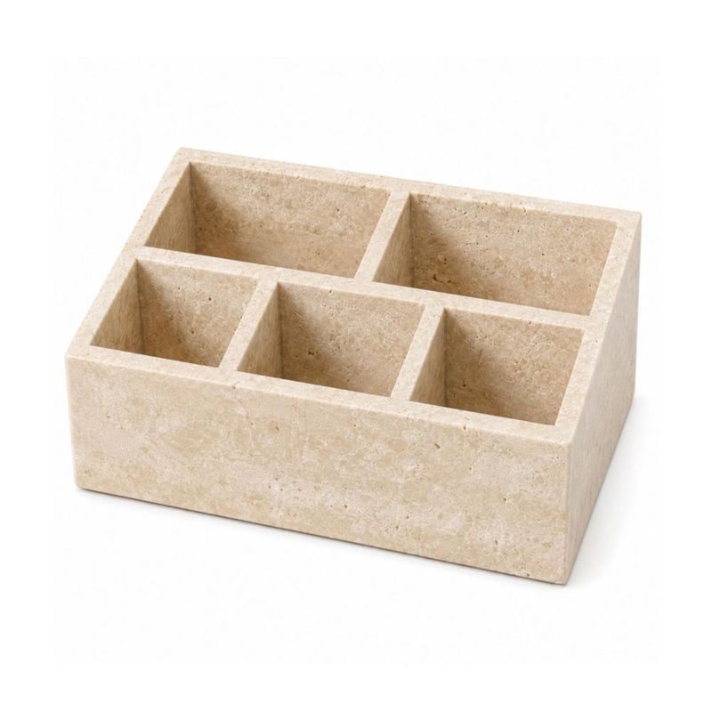 CADDY Artisanal Abode 23 cm x 15 cm Beige 5 compartimentos