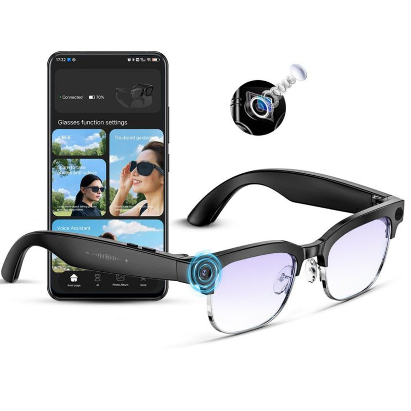 Lentes inteligentes Mingtawn 8MP con llamada BT cámara 4K HD IA