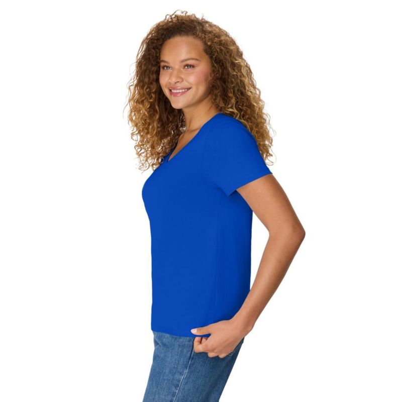 Camiseta Hanes de Cuello en V color Royal profundo talla grande (EE. UU.)