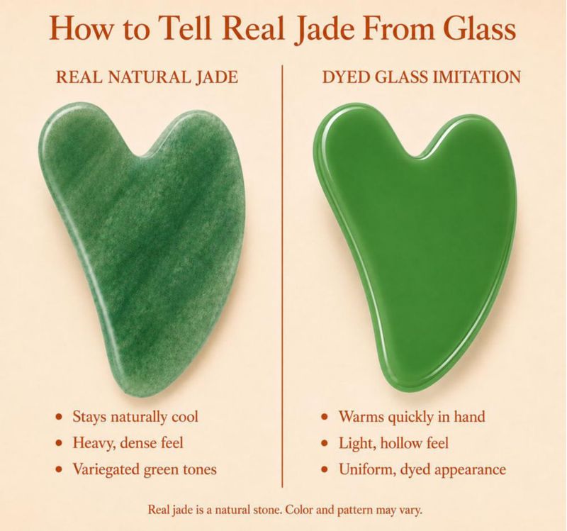 Masajeador facial DoSensePro de jade Gua Sha con forma de corazón