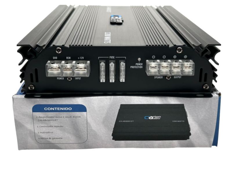 Amplificador 2 Canales Clase AB Carbon Audio CA-AB06002ET 1200W Máx