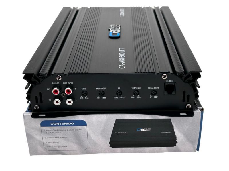 Amplificador 2 Canales Clase AB Carbon Audio CA-AB06002ET 1200W Máx