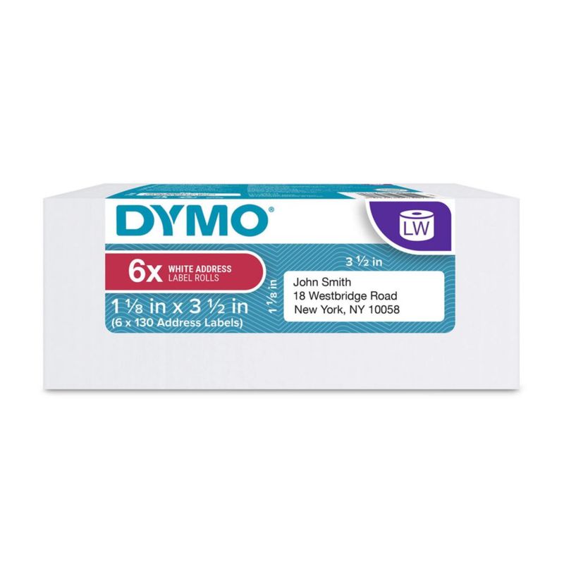 Etiquetas DYMO 29 cm × 89 cm 6 rollos (780 unidades)