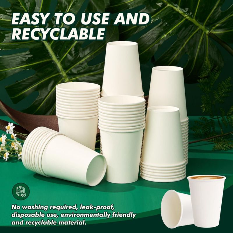 Vasos de papel para café CELLURA 355 ml paquete de 300 unidades blanco