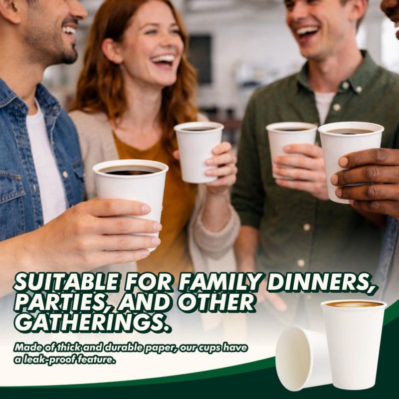 Vasos de papel para café CELLURA 355 ml paquete de 300 unidades blanco