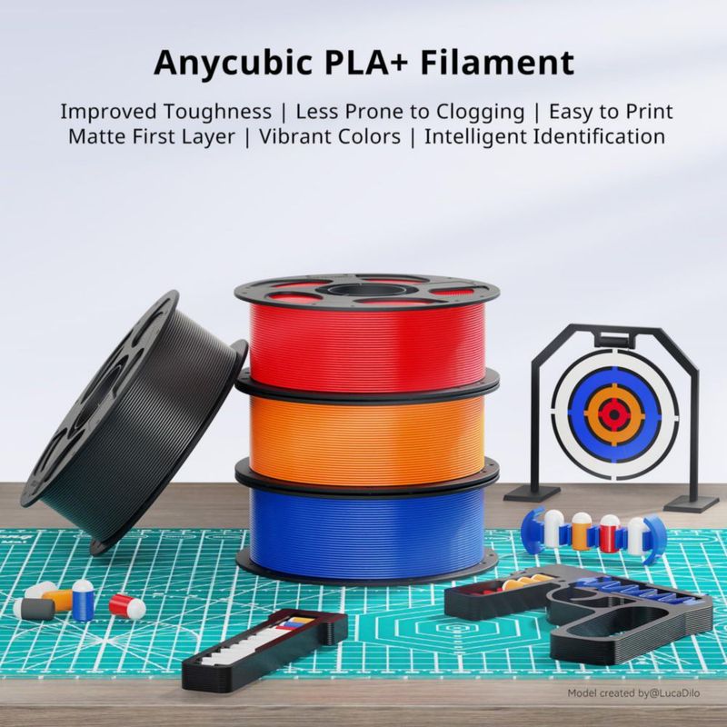 Filamento 3D ANYCUBIC PLA Plus 175 mm 1 kg Rojo