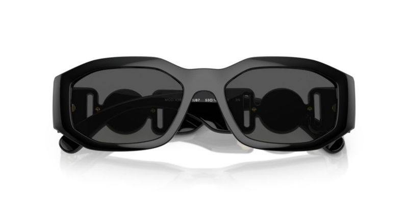Gafas de sol Versace Man con montura negra y lentes gris oscuro de 53 mm