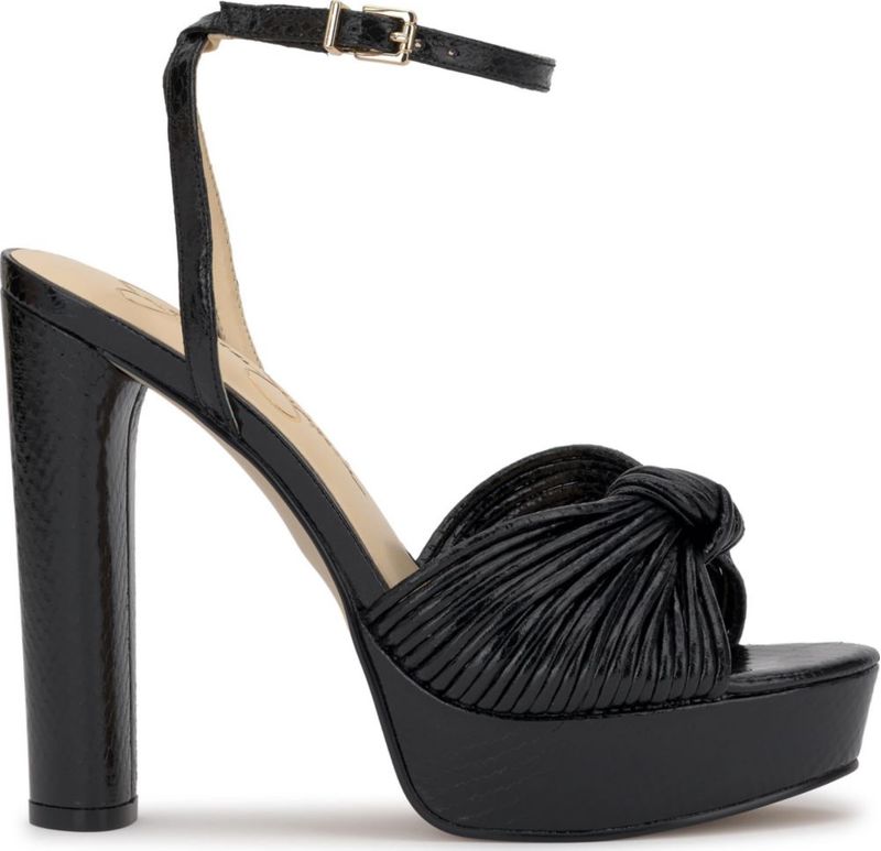 Sandalia Jessica Simpson 25 cm Negra con Correa de Tobillo y Plataforma