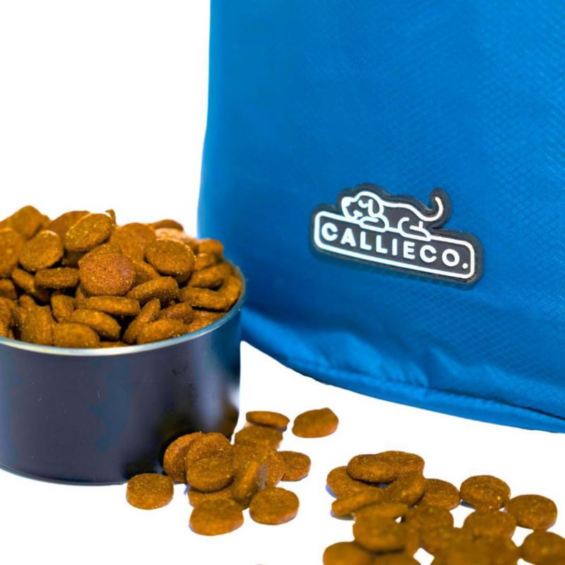 Bolsa de viaje para comida de perro Callieco 32 tazas impermeable azul