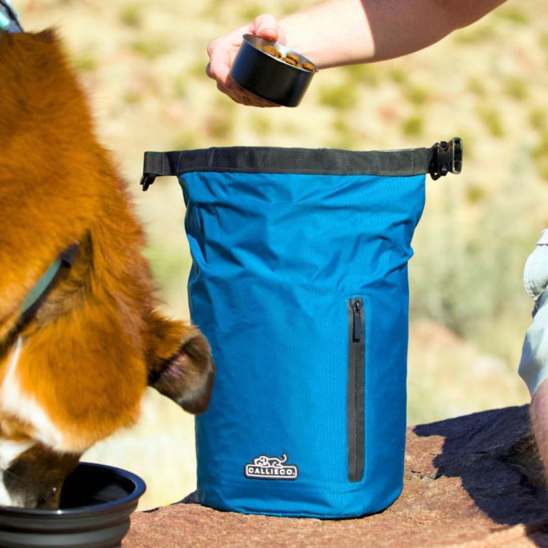 Bolsa de viaje para comida de perro Callieco 32 tazas impermeable azul