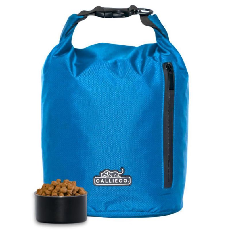 Bolsa de viaje para comida de perro Callieco 32 tazas impermeable azul