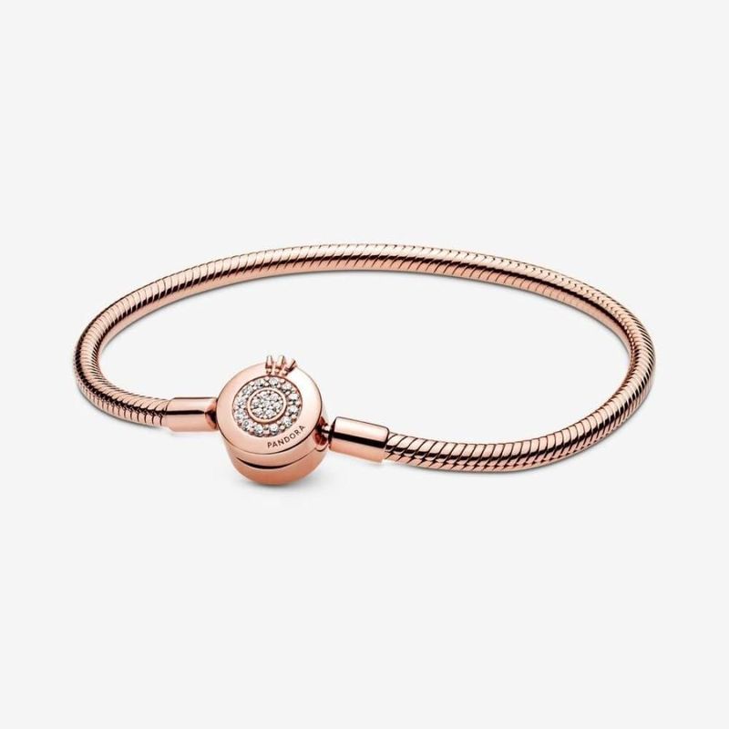 Pulsera PANDORA Corona Brillante 18 cm CZ Pavé