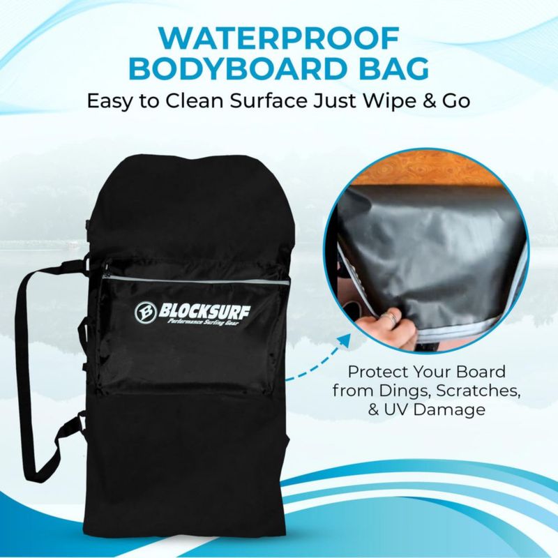 Mochila impermeable BLOCKSURF de 107 cm para bodyboard