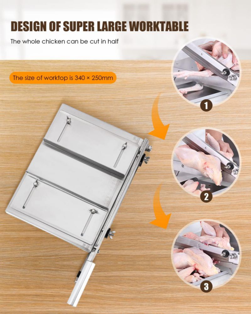 Cortadora de alimentos CGOLDENWALL 475 mm de acero inoxidable manual