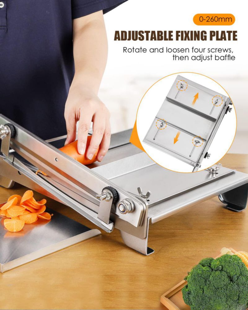 Cortadora de alimentos CGOLDENWALL 475 mm de acero inoxidable manual