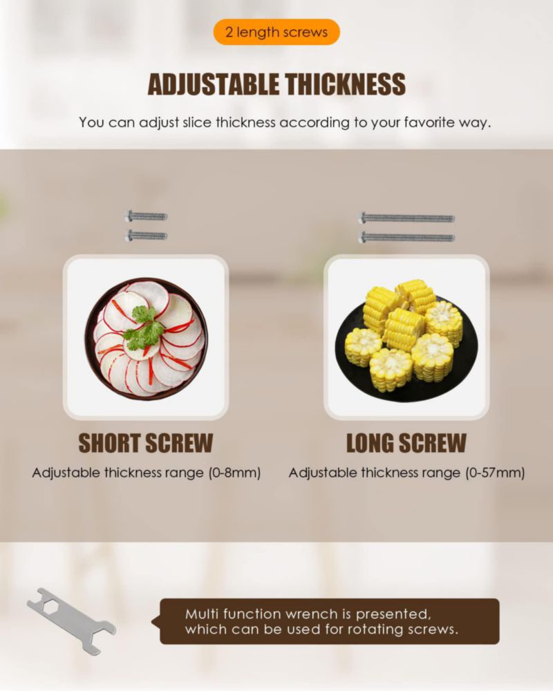 Cortadora de alimentos CGOLDENWALL 475 mm de acero inoxidable manual