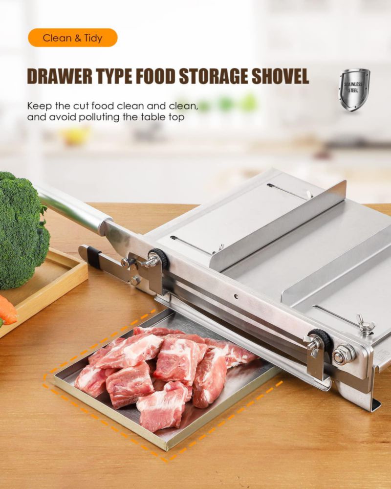 Cortadora de alimentos CGOLDENWALL 475 mm de acero inoxidable manual