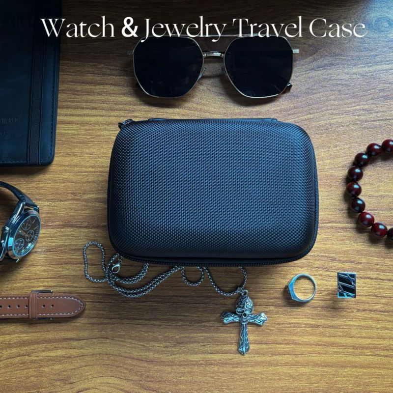 Estuche de viaje RIGICASE de 2 ranuras para relojes y joyería