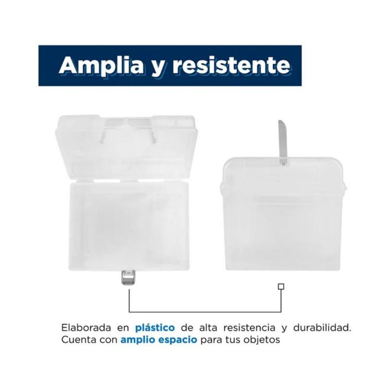 Caja De Almacenamiento Con Tapa Y Asa Transparente