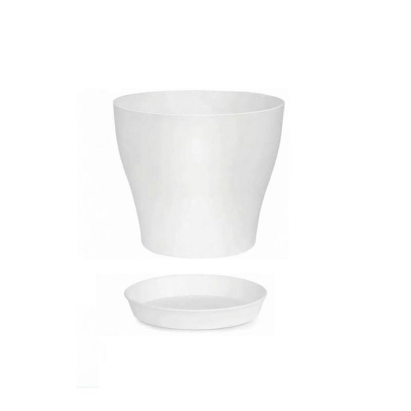 Maceta De Plástico Pequeñas Minimalistas 20pzs Blanco