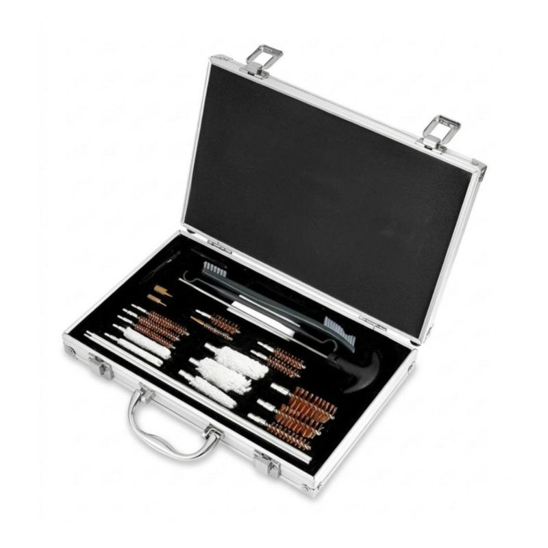 Kit De Limpieza De Pistolas, Rifle Universal, 24 Pzas Plata