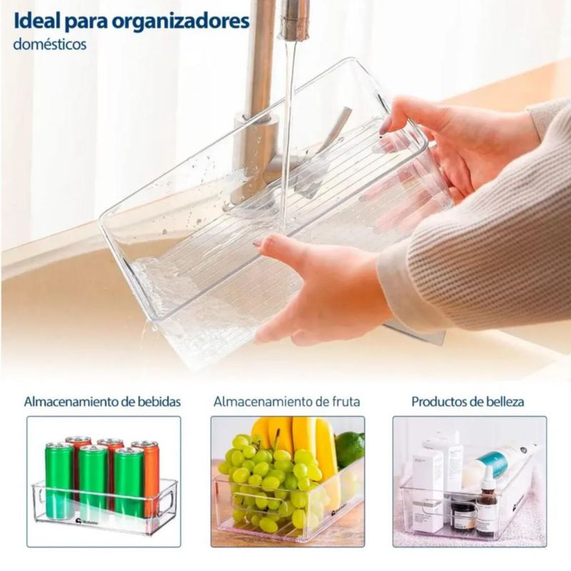 Contenedor Organizador De Refrigerador Despensa 8 Pzas Transparente