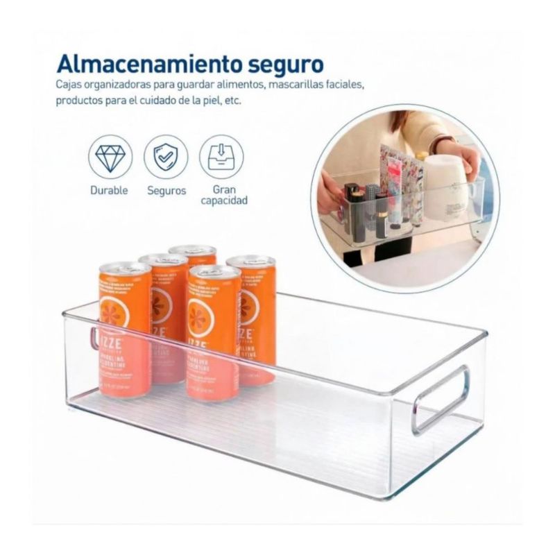 Contenedor Organizador De Refrigerador Despensa 8 Pzas Transparente