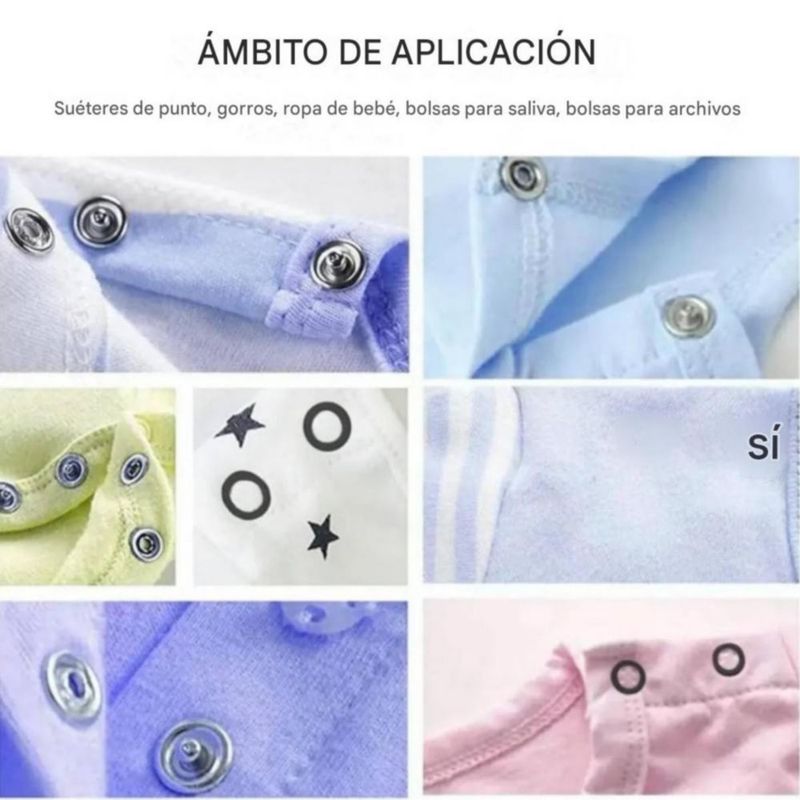 Pinza Kam Botón Presión Broche T5 11 Colores 804 Pcs Multicolor