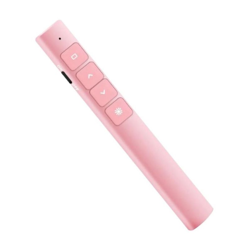 Apuntador Presentador Láser Inalámbrico Remoto USB Recargable Rosa