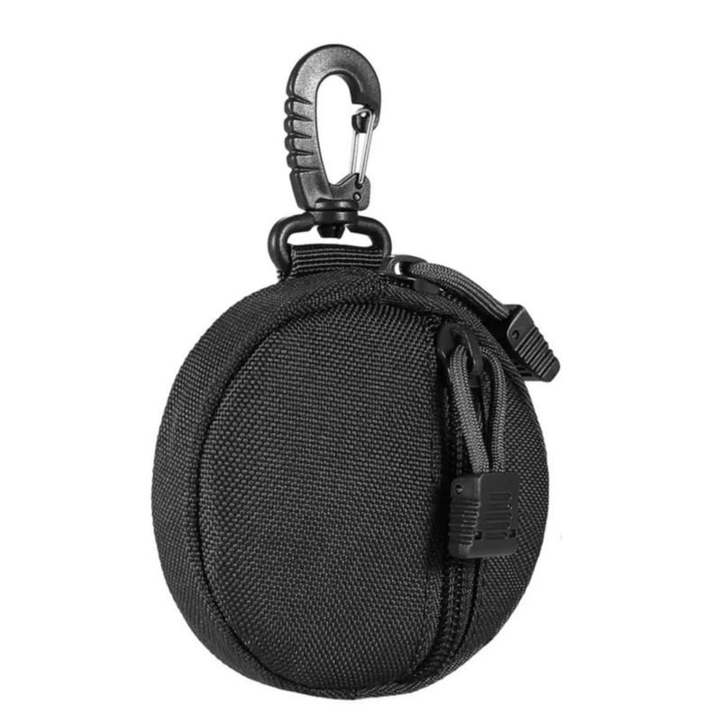 Bolsa Monedero Pequeña Colgante Táctico Multifunción 2 Pzas Negro
