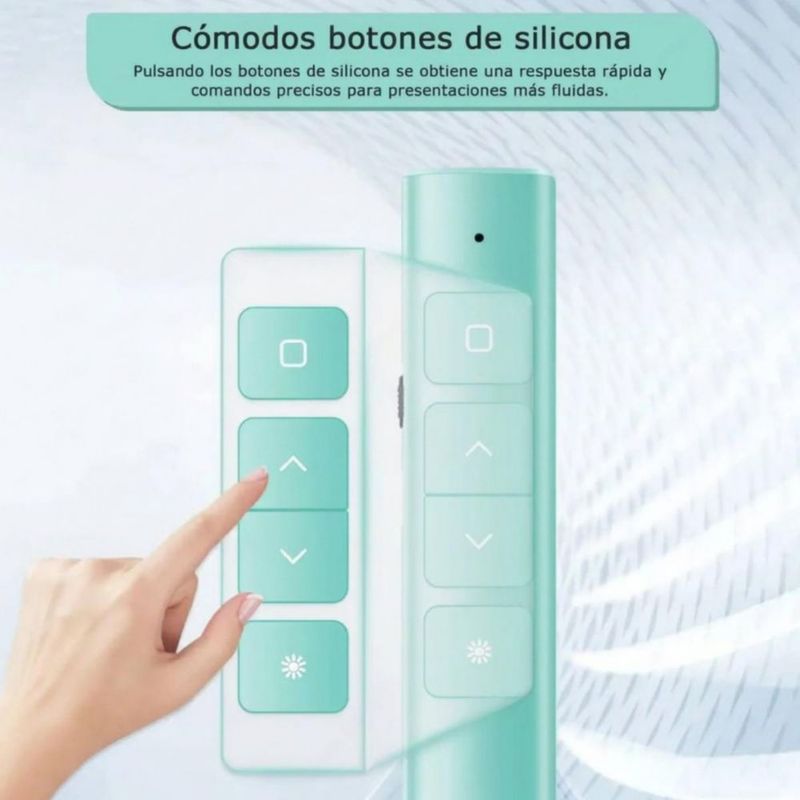 Apuntador Presentador Láser Inalámbrico Remoto USB Recargable Verde