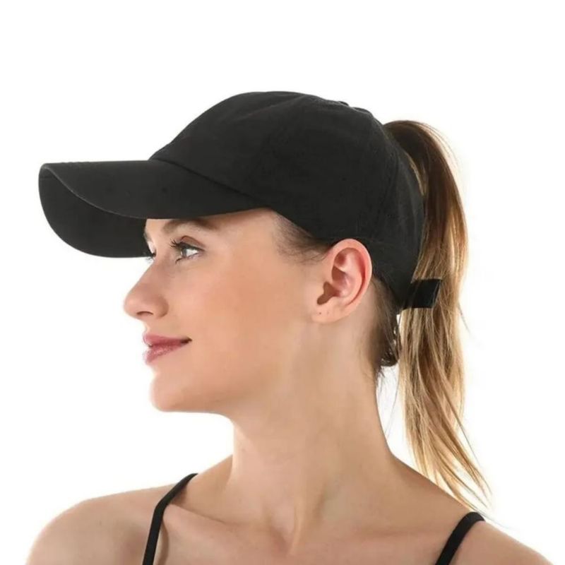 Gorra Deportiva Mujer Transpirable Actividades Al Aire Libre Negro