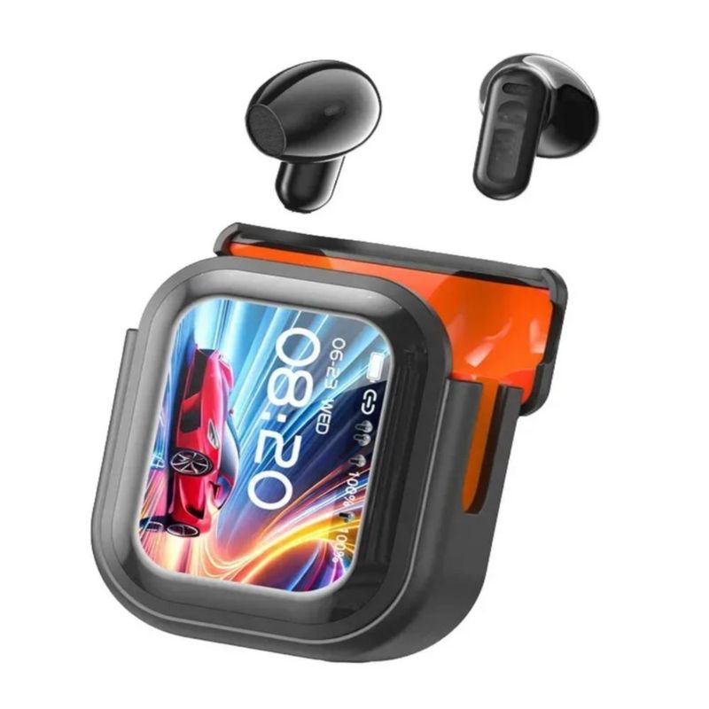 Audifonos In-ear Inalámbricos Bluetooth 6.0 Auriculares Color Negro/Naranja