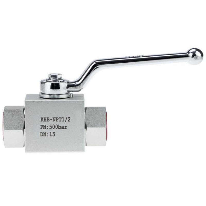 Válvula de bola hidráulica QWORK 1/2" NPT 7250 PSI de cierre 2 vías