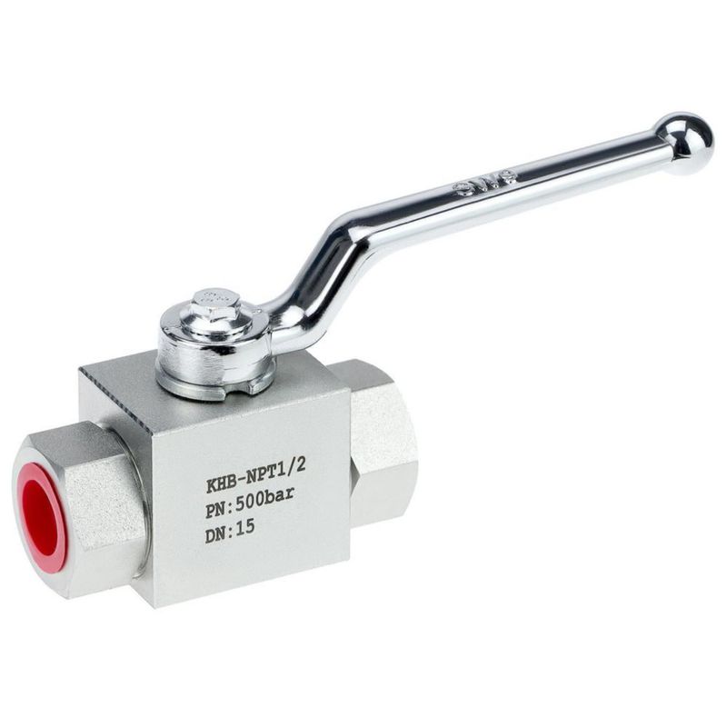 Válvula de bola hidráulica QWORK 1/2" NPT 7250 PSI de cierre 2 vías