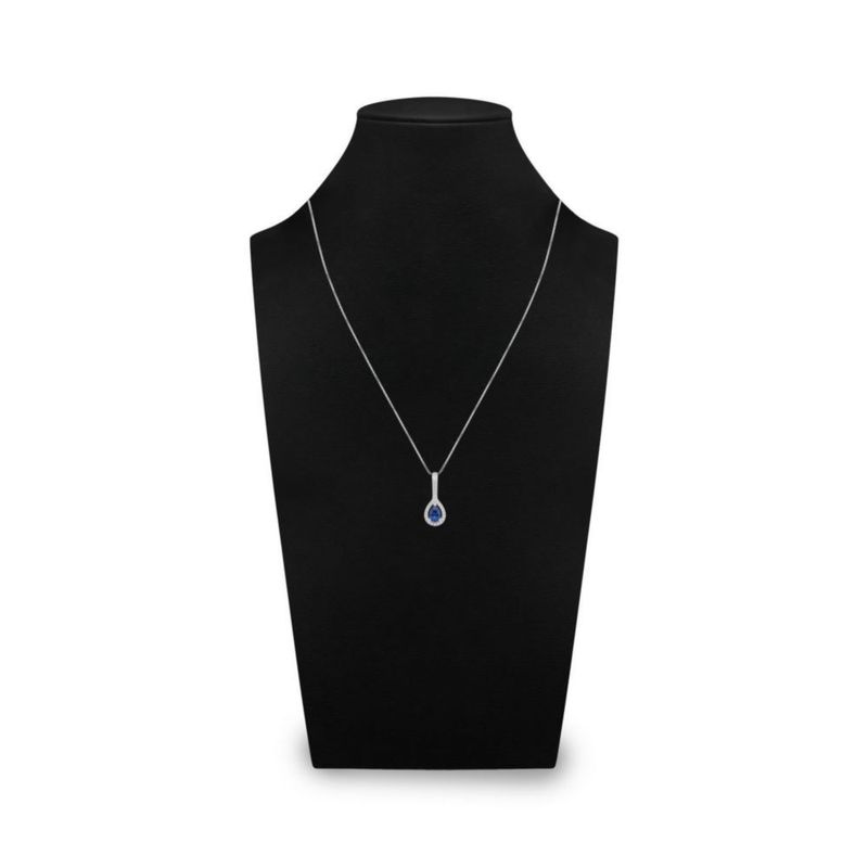 JUEGO DE ANILLO ARETES Y DIJE CON CADENA PLATA BLANCA 925 CON ZIRCONIAS BLANCAS Y AZULES JB-25JB1