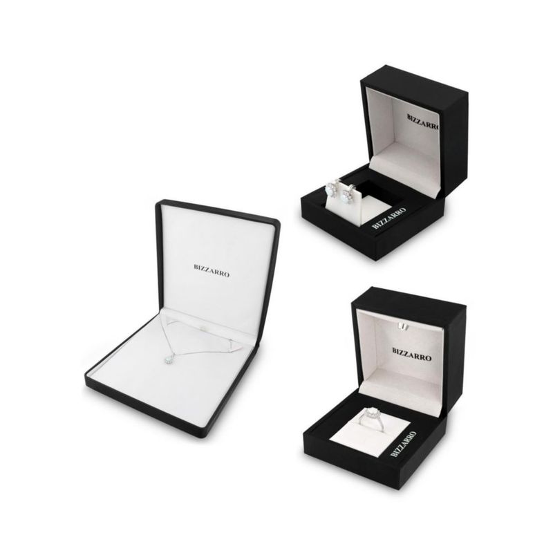 JUEGO DE ANILLO ARRACADAS Y DIJE DE FLOR CON CADENA PLATA BLANCA 925 CON OPALO BLANCO Y ZIRCONIAS JB-33JB1
