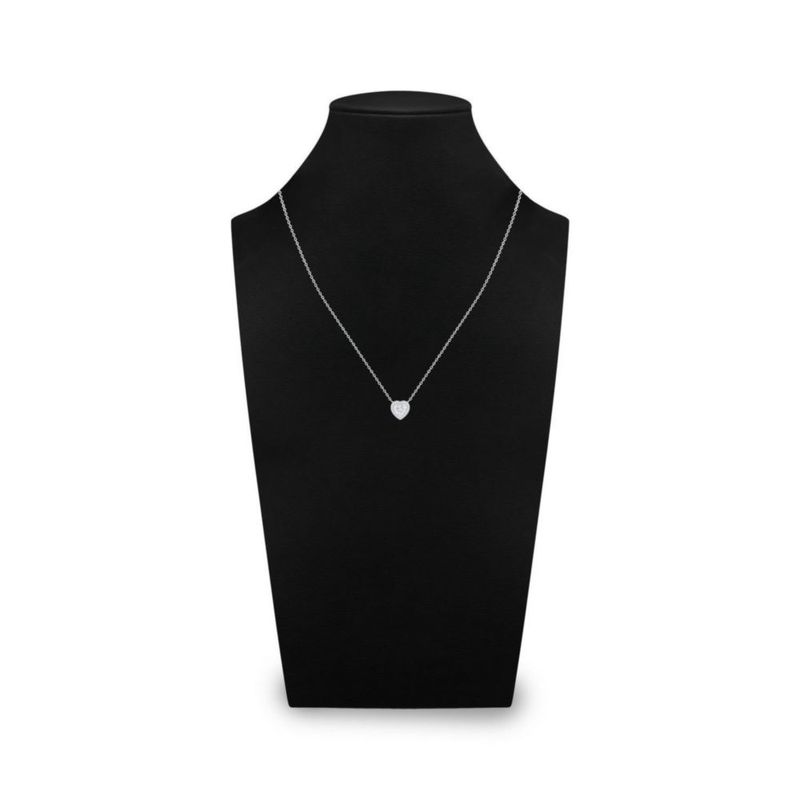 JUEGO DE ANILLO ARRACADAS Y GARGANTILLA DE CORAZON PLATA BLANCA 925 CON ZIRCONIAS JB-39JB1