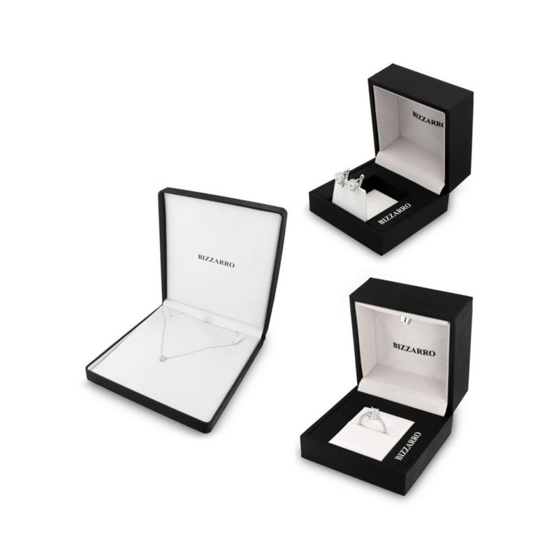 JUEGO DE ANILLO ARRACADAS Y GARGANTILLA DE CORAZON PLATA BLANCA 925 CON ZIRCONIAS JB-39JB1