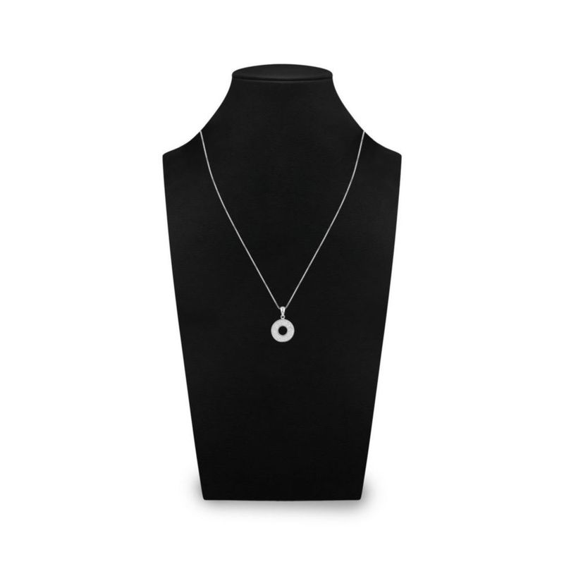 JUEGO DE ARRACADAS CHURUMBELA Y DIJE CON CADENA DE PLATA BLANCA 925 CON ZIRCONIAS JB-26JB1