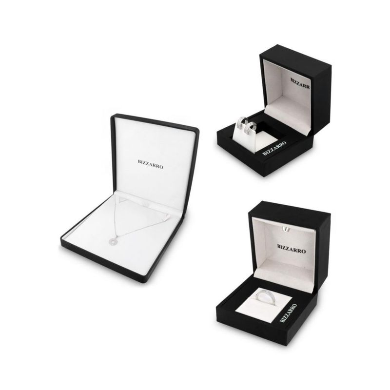 JUEGO DE ARRACADAS CHURUMBELA Y DIJE CON CADENA DE PLATA BLANCA 925 CON ZIRCONIAS JB-26JB1