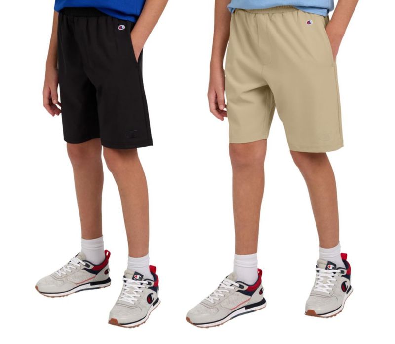 Pantalones cortos Champion para niños - Pack de 2 caqui y negro ligeros