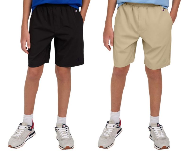 Pantalones cortos Champion para niños - Pack de 2 caqui y negro ligeros