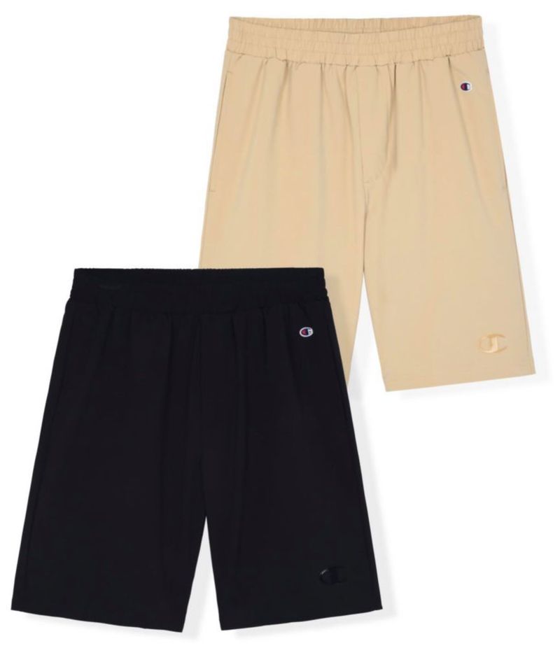 Pantalones cortos Champion para niños - Pack de 2 caqui y negro ligeros