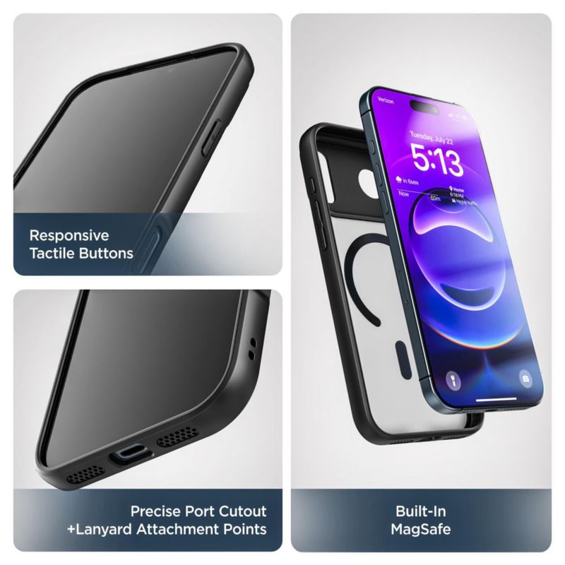 Funda ENCASED SlimShield con correa para iPhone 17 Pro Max MagSafe – Negra