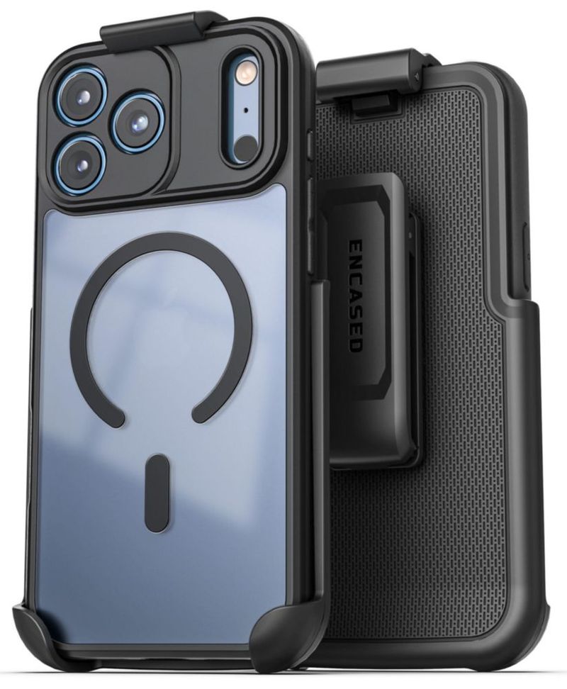 Funda ENCASED SlimShield con correa para iPhone 17 Pro Max MagSafe – Negra
