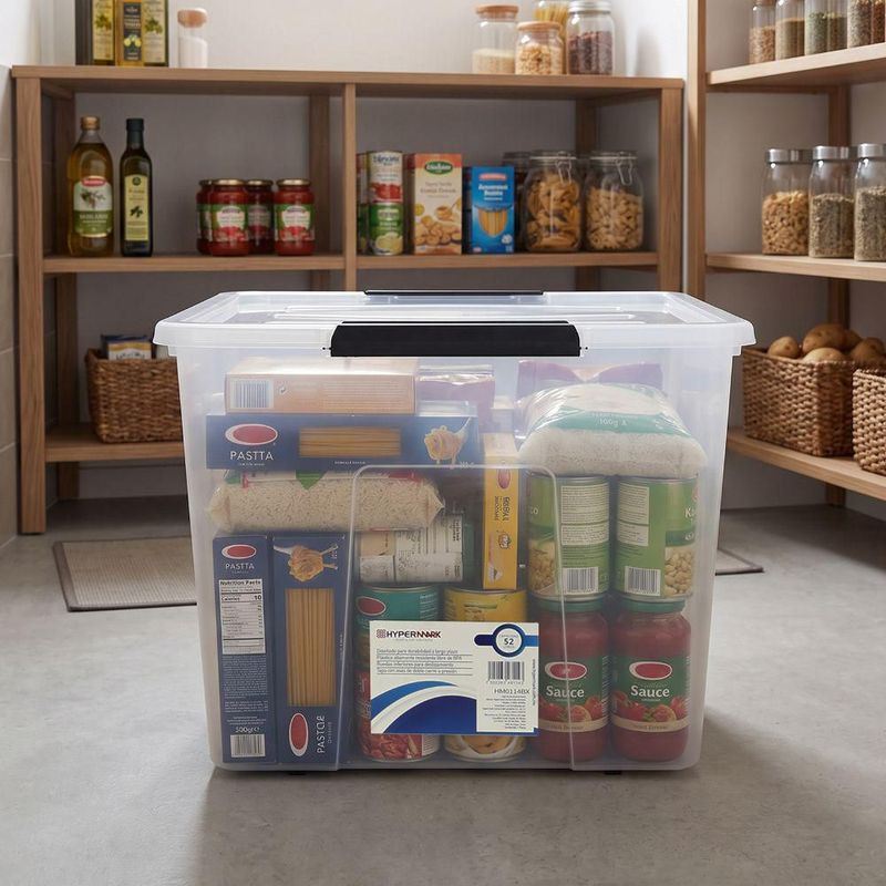 Cajas organizadoras de plástico apilables Hypermark juego 3 cajas 52L HM114BX-THREE PACK