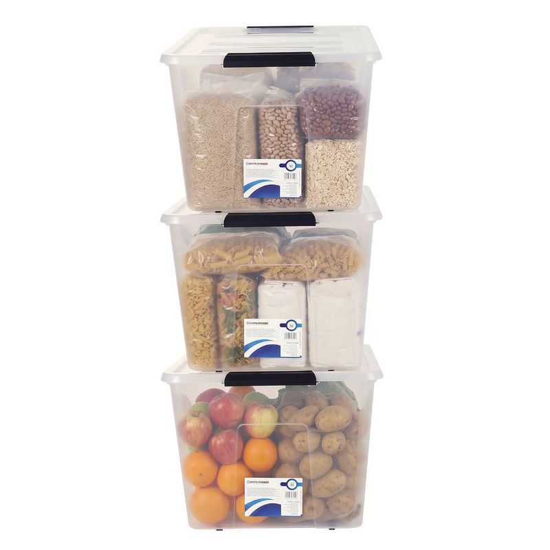 Cajas organizadoras de plástico apilables Hypermark juego 3 cajas 52L HM114BX-THREE PACK