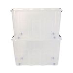 Cajas organizadoras de plástico 2 piezas apilables Hypermark 80L HM115BX-DUO PACK